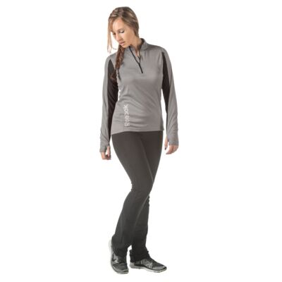 Ladies Crossover Quarter Zip Heather Pullover Thumbnail