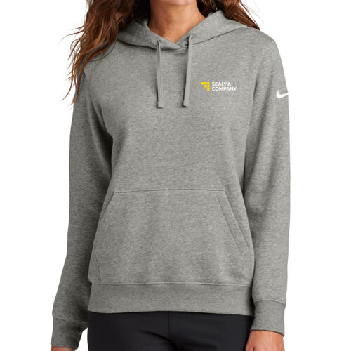 Sealy - Ladies Club Fleece Sleeve Swoosh Pullover Hoodie Thumbnail